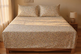 Botanical Mist Pure Cotton Fitted Bed Sheet + Pillowcase Set