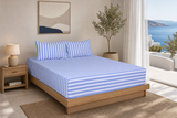 Coastal Bliss Pure Cotton Fitted Bed Sheet + Pillowcase Set