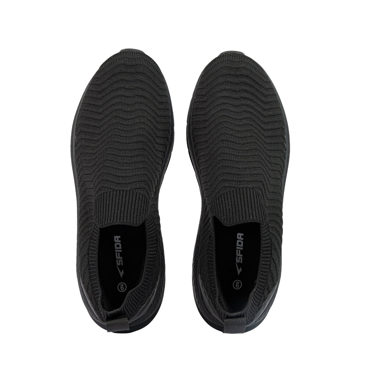 Sfida Wayfarer Mens Knit Lifestyle Sneakers - Black/Black (Casual Shoes)