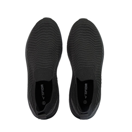 Sfida Wayfarer Mens Knit Lifestyle Sneakers - Black/Black (Casual Shoes)