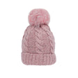 Dents Women's Cable Knit Beanie with Pom - Pink