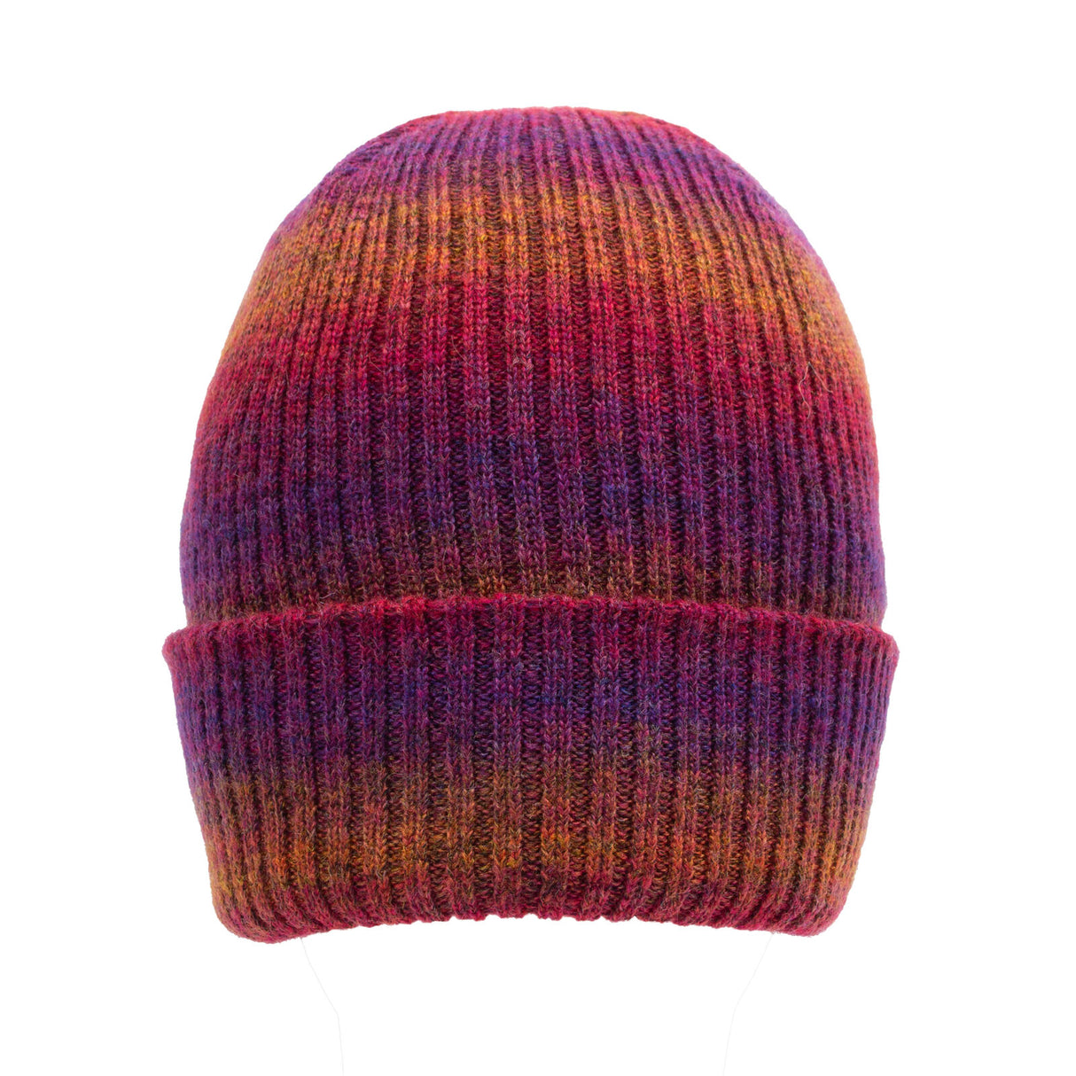 Dents Womens Ribbed Knit Beanie Hat - Fuchsia (Ombre Pattern)