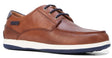 HUSH PUPPIES Mens Dusty Smooth Leather Shoes Formal or Casual - Dark Tan - UK 13