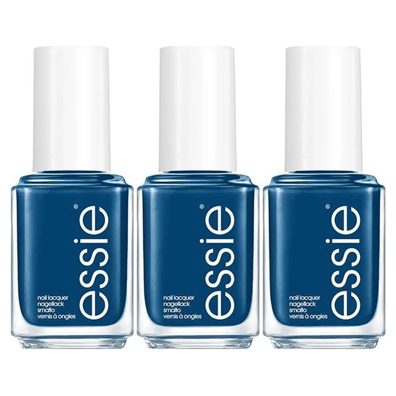 3x Essie Nail Polish Blue Winter Collection Glossy Finish Pack - 945 Put It On Ice