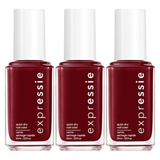 3x Essie 10ml Quick Dry Nail Polish Pack - 290 Not So Low-Key (Fast-Drying Purple)