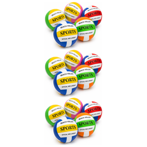 3x Volleyball Size 5 Official Indoor/Outdoor Ball Pack - Assorted Colours