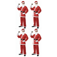 4x Adult Santa Claus Costume Suit Bulk Pack - Father Christmas (Xmas Party)