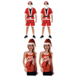 Aussie Christmas Group Costume Set - 2x Summer Santa + 2x Sequin Cami (Xmas Party)