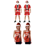 Aussie Christmas Group Costume Set - 2x Summer Santa + 2x Sequin Cami (Xmas Party)