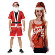 His & Hers Summer Santa & Sequin Cami Couples Costume Set - Aussie Christmas
