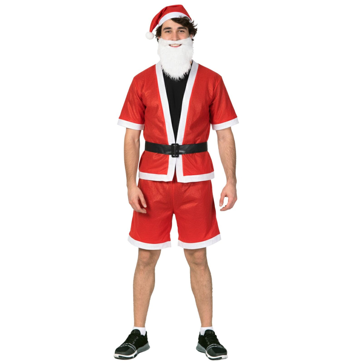Adult Santa Claus Summer Costume Suit w/ Shorts - Father Christmas (Xmas Party)