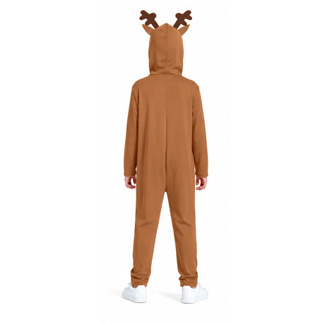 4x Boys Brown Red Nose Reindeer Group Costume Bulk Pack - Childrens Christmas Party Outfit