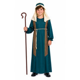 Kids Shepherd Nativity Party Costume Boys Christmas School Play Biblical Halloween in Teal
