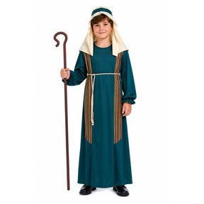 Kids Shepherd Nativity Party Costume Boys Christmas School Play Biblical Halloween in Teal