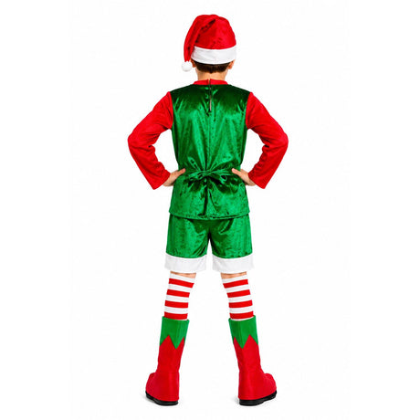 Boys Christmas Elf Costume - Green (Childrens Santas Helper Xmas Party Outfit)