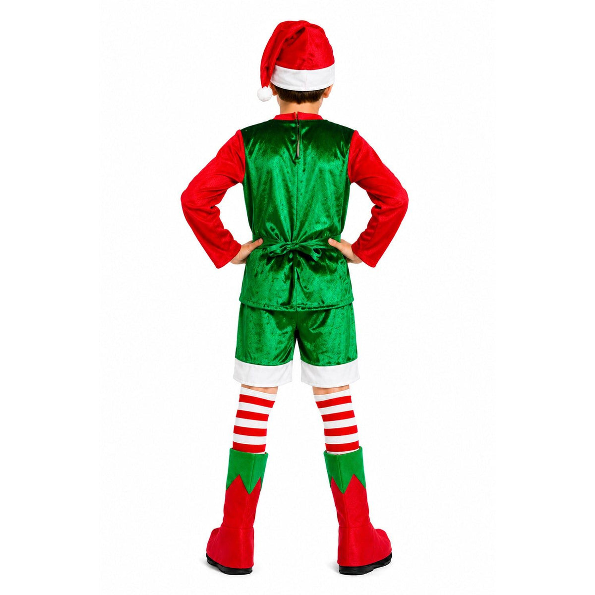 Santa & Elves Group Family Costume Set - 4pc Mens, Womens, Boys & Girls Santas Helper Xmas Fancy Dress