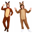 Red Nose Reindeer Family Costume Set - Mens & Boys Christmas Xmas Party Fancy Dress