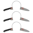 3x Halloween Fake Knife Through Head Headband Pack - Horror Party Prank Joke