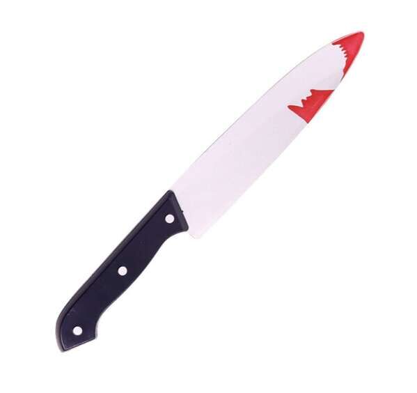 30cm Fake Plastic Halloween Knife Costume Party Scary Accessory Prop w/ Blood
