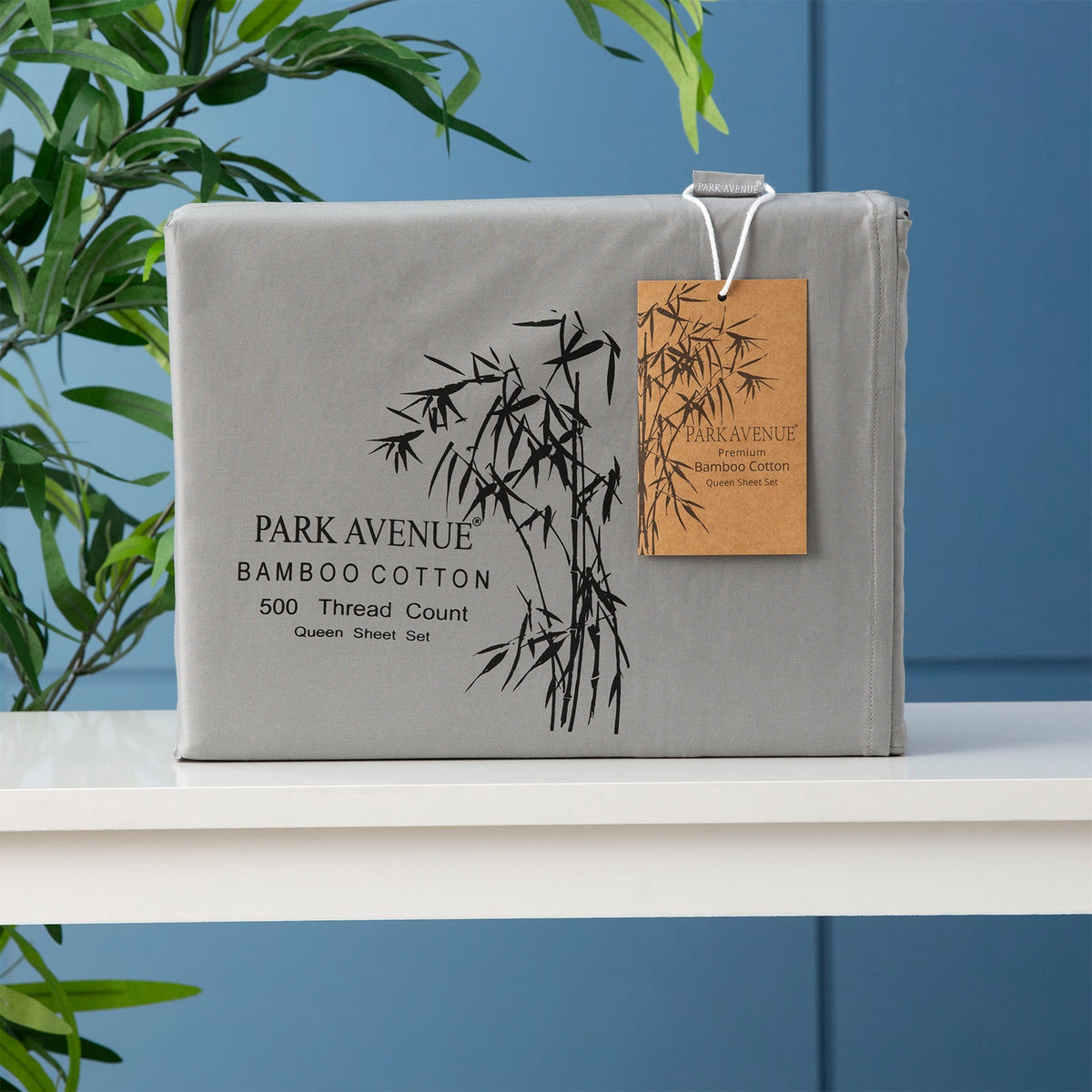 Park Avenue 500TC Natural Bamboo Cotton Kids Bed Sheet Set - Charcoal (Anti-Wrinkle Satin Finish)