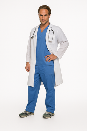 Plus Size Mens Doctor Costume King Big & Tall Party Hospital Fancy Dress