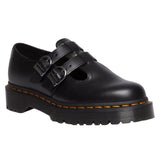 Dr. Martens 8065 Double Buckle Mary Jane Sandals (Smooth Leather Flats) - Black