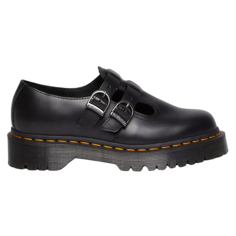 Dr. Martens 8065 Double Buckle Mary Jane Sandals (Smooth Leather Flats) - Black