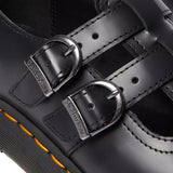 Dr. Martens 8065 Double Buckle Mary Jane Sandals (Smooth Leather Flats) - Black