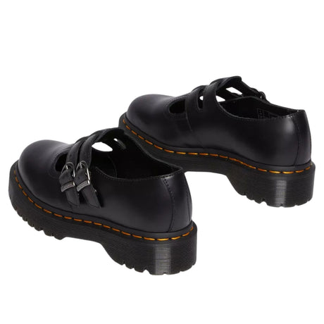 Dr. Martens 8065 Double Buckle Mary Jane Sandals (Smooth Leather Flats) - Black