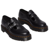 Dr. Martens 8065 Double Buckle Mary Jane Sandals (Smooth Leather Flats) - Black