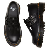 Dr. Martens 8065 Double Buckle Mary Jane Sandals (Smooth Leather Flats) - Black