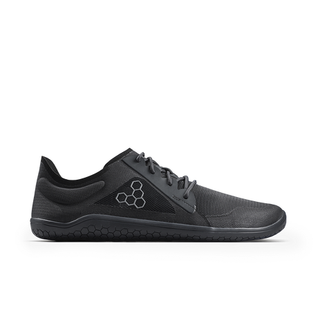 Vivobarefoot Mens Primus Lite IV Barefoot Shoes - Obsidan Black (Lightweight Recycled Runners)