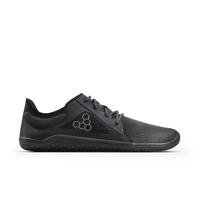 Vivobarefoot Mens Primus Lite IV Barefoot Shoes - Obsidan Black (Lightweight Recycled Runners)