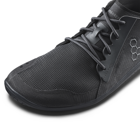 Vivobarefoot Mens Primus Lite IV Barefoot Shoes - Obsidan Black (Lightweight Recycled Runners)