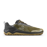 Vivobarefoot Mens Primus Trail Flow Barefoot Shoes - Dark Olive/Gum (Lightweight Recycled Runners)