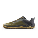 Vivobarefoot Mens Primus Trail Flow Barefoot Shoes - Dark Olive/Gum (Lightweight Recycled Runners)