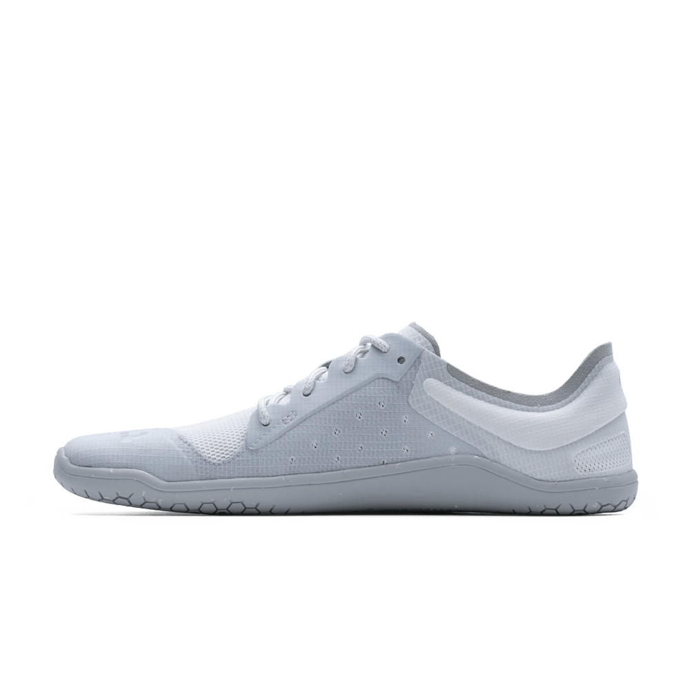 Vivobarefoot Mens Primus Lite 3.5 Barefoot Shoes - Mineral White (Lightweight Recycled Runners)