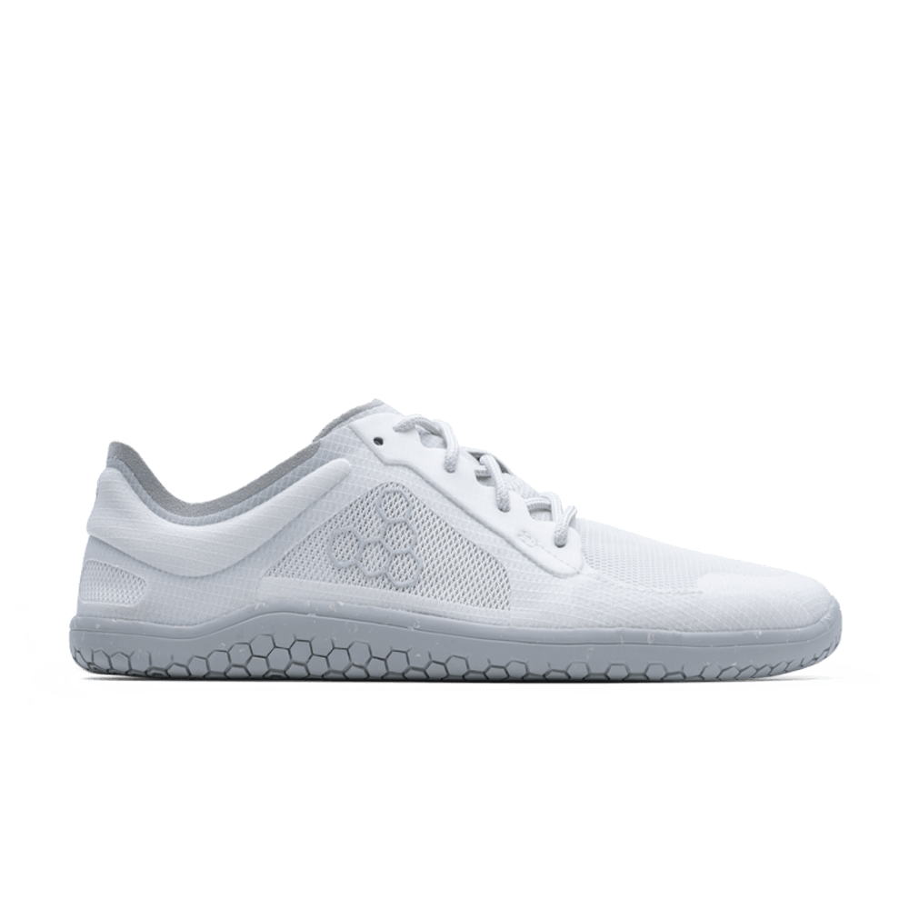 Vivobarefoot Mens Primus Lite 3.5 Barefoot Shoes - Mineral White (Lightweight Recycled Runners)