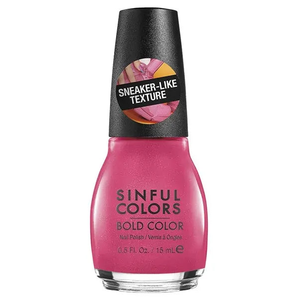 Sinful Colors 15ml Bold Colour Pink Sneaker Texture Nail Polish - 2680 Fit Chick