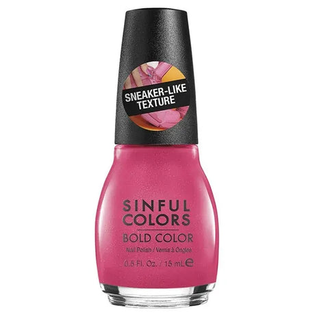 3x Sinful Colors 15ml Bold Colour Pink Sneaker Texture Nail Polish Pack - 2680 Fit Chick
