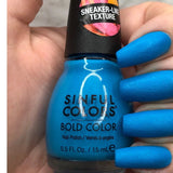 Sinful Colors 15ml Bold Colour Texture Nail Polish - 2683 Double Time Blue