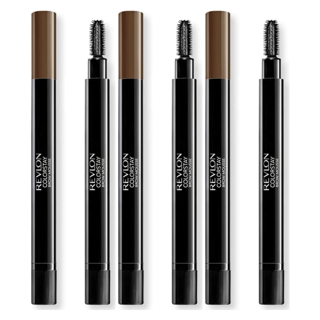 3x Revlon ColorStay Waterproof Brow Mousse Natural Look Pack - 402 Soft Brown