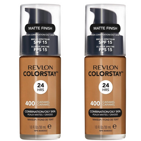 2x Revlon 30ml ColorStay Makeup Combination/Oily Skin SPF15 - Caramel 400