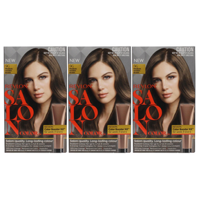 3x REVLON Salon Hair Colour 5G Medium Pack - Golden Brown
