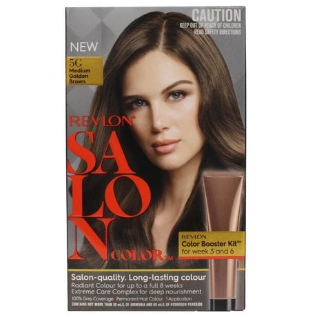 3x REVLON Salon Hair Colour 5G Medium Pack - Golden Brown