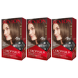 3x Revlon ColorSilk Beautiful 3D Permanent Hair Colour with Keratin Pack - 40 Medium Ash Brown