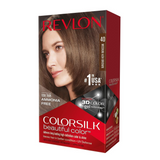 Revlon ColorSilk Beautiful 3D Permanent Hair Colour with Keratin - 40 Medium Ash Brown