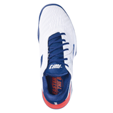 Babolat Mens Propulse Fury 3 Clay Tennis Shoes in White/Estate Blue (Michelin Sole)