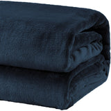Renee Taylor Heavy Weight Acrylic Mink Blanket - Indigo (220 x 240cm)