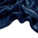 Renee Taylor Heavy Weight Acrylic Mink Blanket - Indigo (220 x 240cm)
